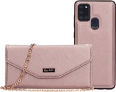 Casetastic Clutch Samsung Galaxy A21s (2020) - Roze