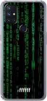 6F hoesje - geschikt voor OnePlus Nord N10 5G -  Transparant TPU Case - Hacking The Matrix #ffffff
