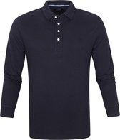 Profuomo Long Sleeve Polo Donkerblauw - maat M