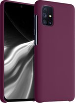 kwmobile telefoonhoesje voor Samsung Galaxy M51 - Hoesje met siliconen coating - Smartphone case in bordeaux-violet