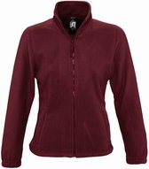 SOLS Dames/dames North Full Zip Fleece Jacket (Bourgondië)