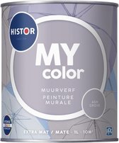 Histor MY Color Muurverf Extra Mat - Reinigbaar - Extra Dekkend - 1L - Ash Grove - Grijs