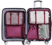 Clever travel  Packing cubes koffer 6 stuks   - Paars - Sorteervakken