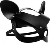 Bad Kitten Leather Cat Mask - Black