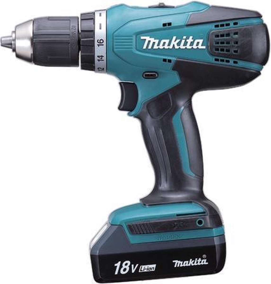 Makita DF457DWE Accuboormachine - 18V Li-ion - incl. 2 accu's - incl. koffer