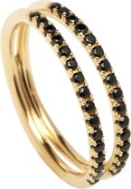 P D Paola 925 Sterling Zilveren Electra Nix Gold Ring  - Goudkleurig