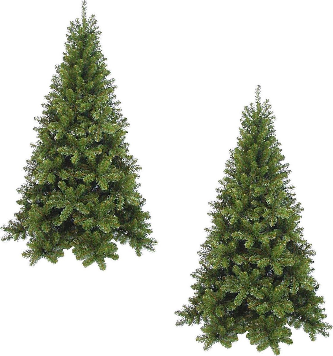 2x stuks groene kunst kerstboom/kunstboom 196 tips 120 cm - Kunstbomen/kerstbomen