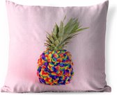 Buitenkussens - Tuin - Een ananas bedekt met gekleurde balletjes - 50x50 cm