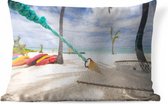 Buitenkussens - Tuin - Hangmat op een afgelegen strand - 50x30 cm