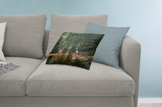 Coussin Forest Life pour l'intérieur - Heron in mangrove - 60x40 cm - Sierkussen intérieur rectangulaire en coton