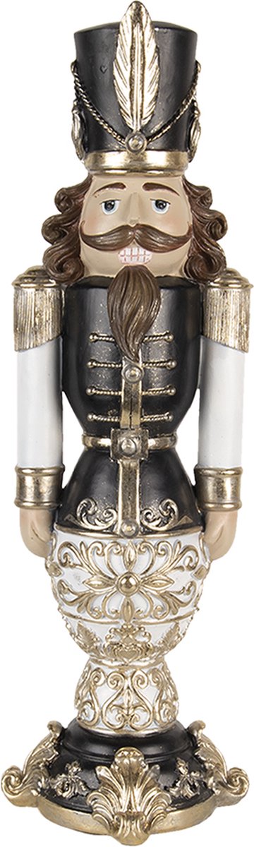 Decoratie Beeld Notenkraker 19x19x58 cm Goudkleurig Zwart Kunststof