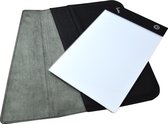 Lightpad A5 business Sleeve / Hoes, hoesje leder opbergsleeve, mooie beschermhoes voor een A5 lichttafel, kleur Zwart