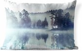 Buitenkussens - Tuin - Mistig landschap fotoprint - 50x30 cm