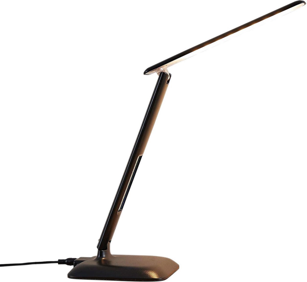 Lindby - LED bureaulamp- met dimmer - 1licht - kunststof, metaal - H: 34 cm - Inclusief lichtbron