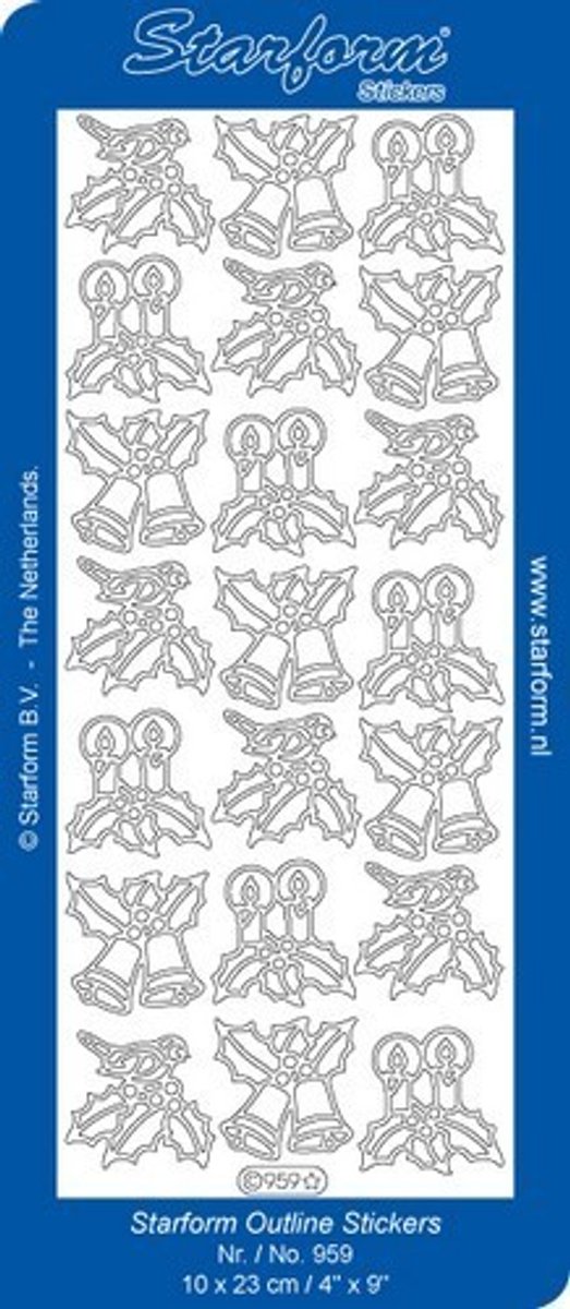 Stickers - Kerst decoraties - Zilver