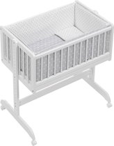 Interbaby Babywieg/co-sleeper Star 90 X 55 Cm Hout Grijs/wit