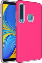 Samsung Galaxy A9 (2018) Hoesje - Mobigear - Anti-Slip Serie - Hard Kunststof Backcover - Magenta - Hoesje Geschikt Voor Samsung Galaxy A9 (2018)