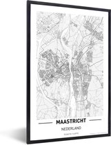 Fotolijst incl. Poster - Stadskaart Maastricht - 40x60 cm - Posterlijst - Plattegrond