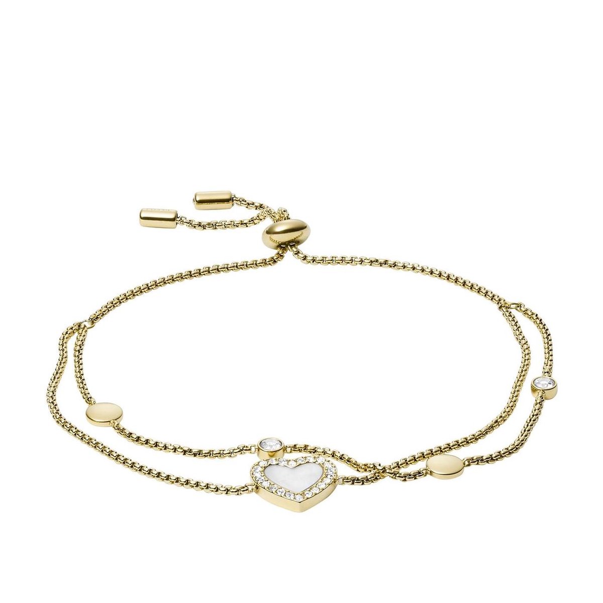 Fossil Vintage Glitz Damesarmband Staal - Goudkleurig