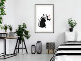 Artgeist - Schilderij - Banksy: Rat Photographer - Multicolor - 20 X 30 Cm