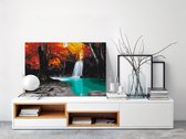 Doe-het-zelf op canvas schilderen - Tree at the Waterfall-60x40