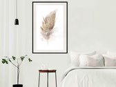 Artgeist - Schilderij - Lost Feather (beige) - Multicolor - 30 X 45 Cm