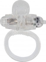 Vibrating Rabbit Cockring - Transparent - Cock Rings -