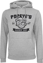 Heren Hoodie - Popeye Barber Shop Hoody grijs