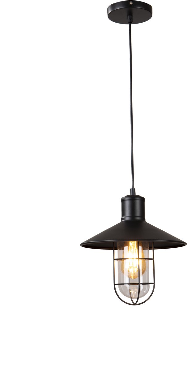 Hanglamp Industrieel Zwart Aluminium - Valott Thymo