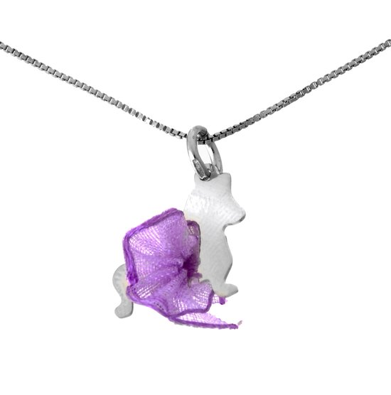 Orphelia ZH-7132 - CHAÎNE AVEC PENDENTIF CHEVAL AVEC TUTU - argent 925 - zircone cubique - 45 cm