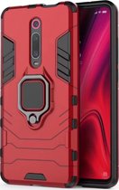 Xiaomi Mi 9T Pro Hoesje - Mobigear - Armor Ring Serie - Hard Kunststof Backcover - Rood - Hoesje Geschikt Voor Xiaomi Mi 9T Pro