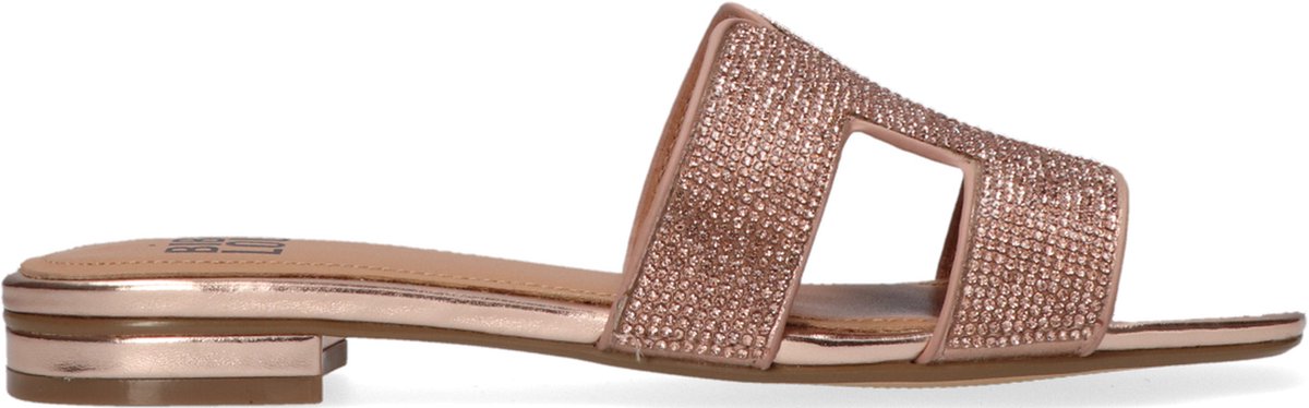 BiBi Lou Vrouwen Leren Slippers / Damesschoenen 838z00 - Rose Goud - Maat  39 | bol.com