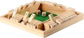 Longfield Games Shut the box 4 spelers bordspel inclusief 2 houten dobbelstenen 29 x 29 x 3,5cm