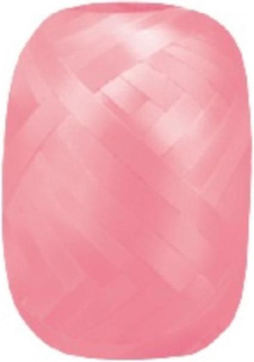 Wefiesta - Cadeaulint - 20 M x 5 MM - Polyester - Roze