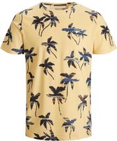 Jack & Jones T-shirt Jorhazy Aop Tee Ss Crew Neck 12188292 Sahara Sun Mannen Maat - XL