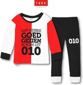 Tukk jammies Rotterdam rood/wit pyjama mt.176