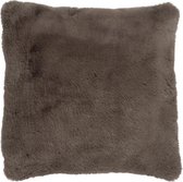 J-Line Kussen polyester taupe 45 x 45 cm