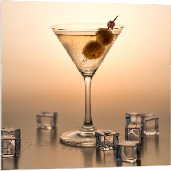 Acrylglas - Cocktail Drankje - 80x80cm Foto op Acrylglas (Met Ophangsysteem)