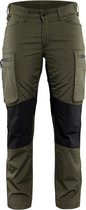 Blåkläder 7159-1845 Pantalon de travail de service pour dames Stretch Army Green / Black taille 48
