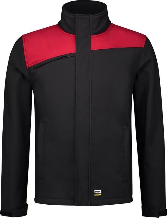 Tricorp Softshell Bicolor Seams 402021 - Homme - Zwart/ Rouge - XS