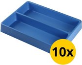 Datona® Vakverdeling met 2 compartimenten - 10 stuks - Blauw