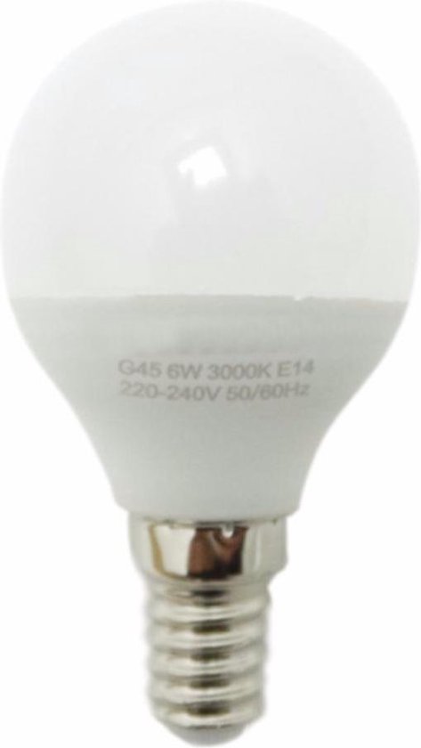 Ampoule LED 6W E14 220V 220° G50 - Lumière Wit