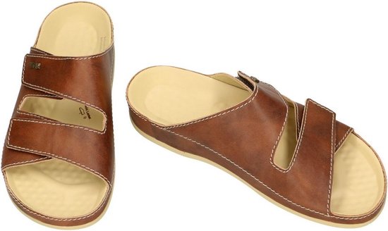 Vital -Homme - cognac/caramel - chaussons & tongs - taille 46
