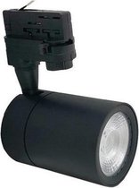 LED Railspot 30W 80 ° driefasig ZWART - Koel wit licht