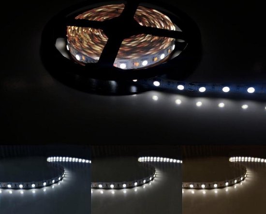 LED strip 12V 5M 5050 IP20 60LED / m - Koel wit licht - Overig - Unité - Wit Froid 6000K - 8000K - IP20 - SILUMEN