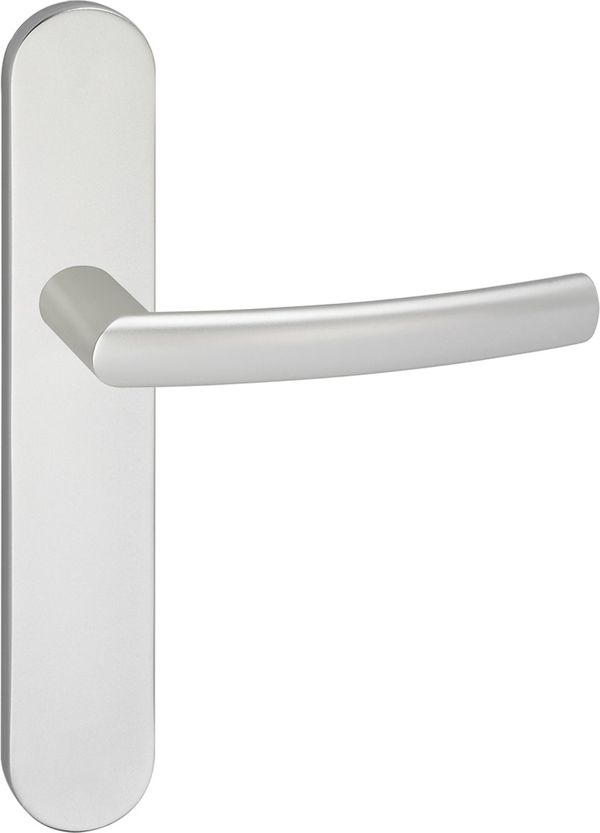 Impresso Burton Deurklink – Deurbeslag – Ovaal – Deurschild – Zilver