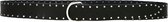 Sacha - Dames - Zwarte knoopriem met studs - Maat 85