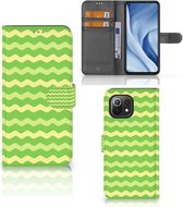 Telefoonhoesje Xiaomi Mi 11 Lite | Xiaomi 11 Lite NE Book Case Waves Green