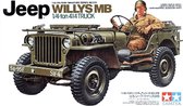 1:35 Tamiya 35219 US Willys Jeep MB 4x4 with 1 Figure Plastic Modelbouwpakket