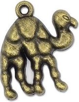 Bedel kameel brons, Afmeting: 23mm x 20mm x 3mm, 50 stuks